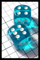 Dice : Dice - 6D Pipped - Blue Aqua Transparent with White Pips - FA collection buy Dec 2010